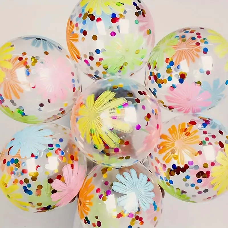 All Little Cute Things - Wholesale Balloon - Flower Balloon with confetti 12 in Party Balloon Bouquet3