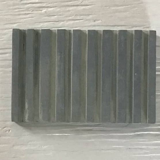 Soapstone Grey Grooved Rectangle Soap Dish for wholesale by natural habitat