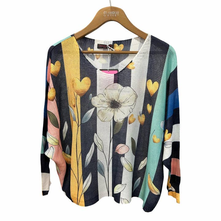 Woman's viscose top MF-15-40 for wholesale by CENTO UNO ITALY