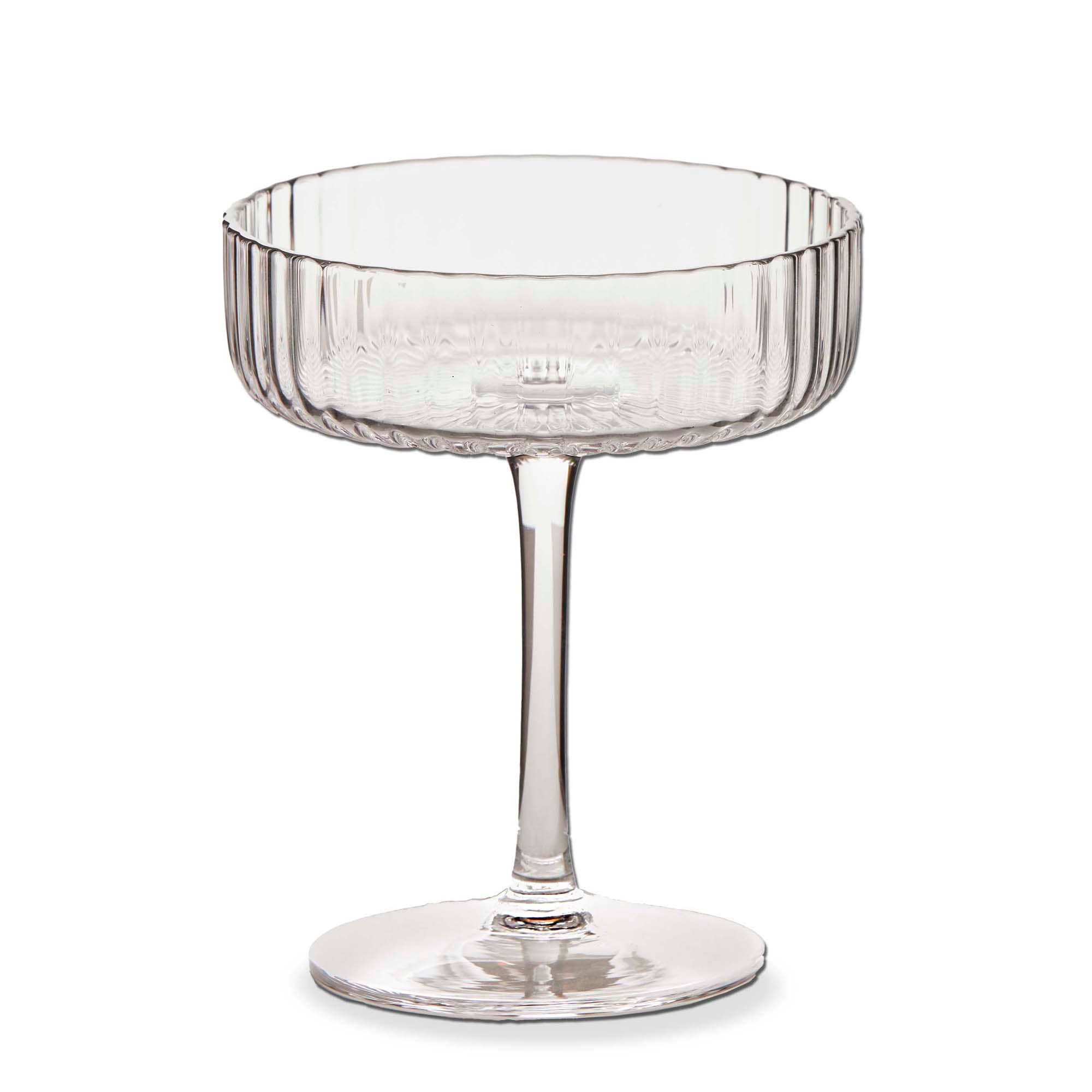 Gramercy Fluted Coupe Glass Clear Everyday for wholesale on Faire0