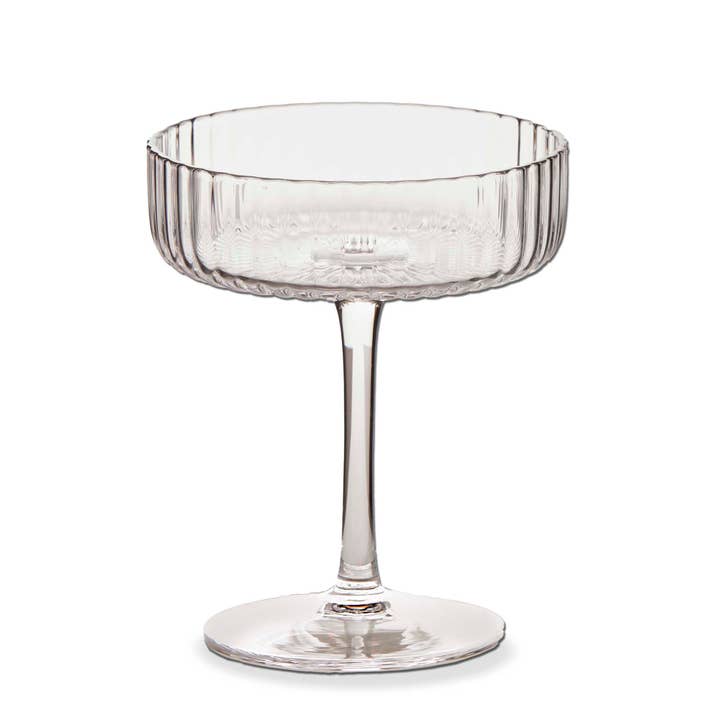 Gramercy Fluted Coupe Glass Clear Everyday for wholesale on Faire