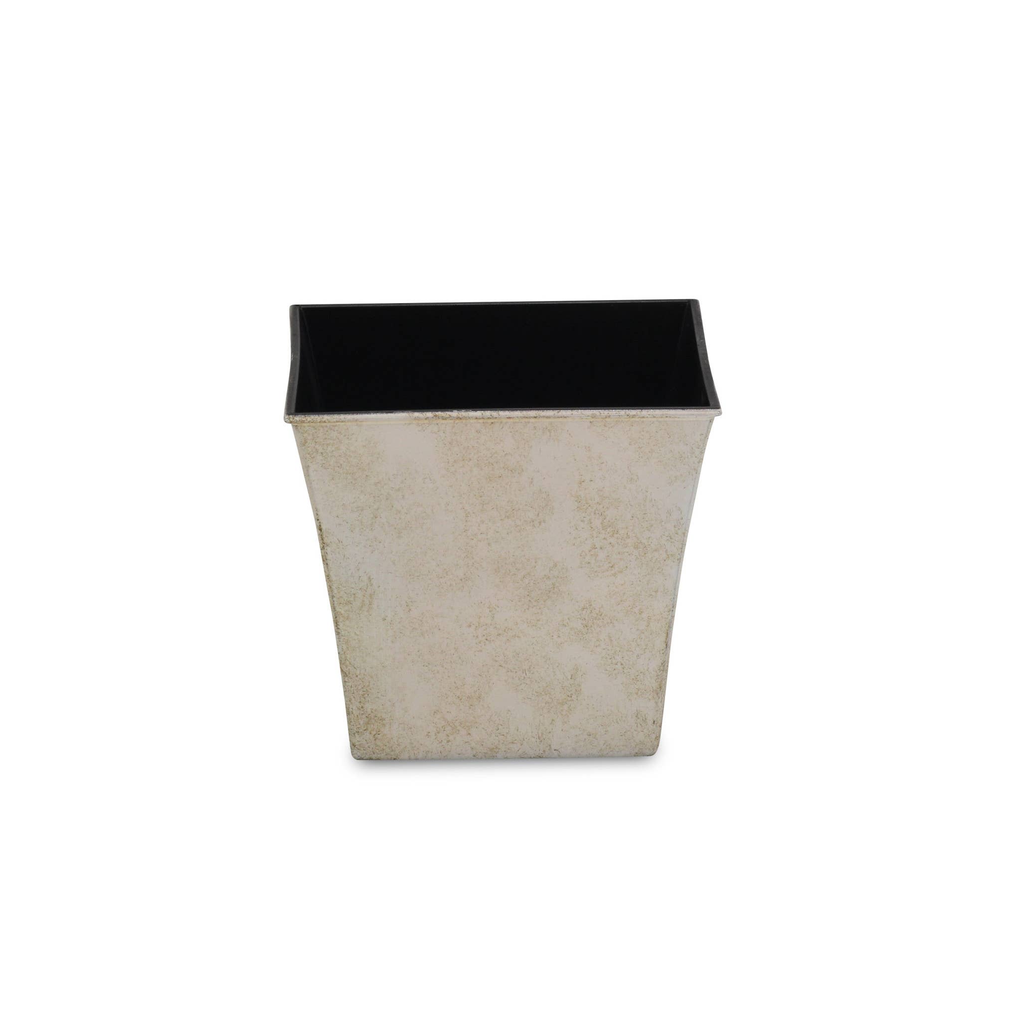 HomeRoots - Wholesale Plantenpot - 7" Crème Gerecycled Plastic Binnen Buiten Vierkante Pot Planter1