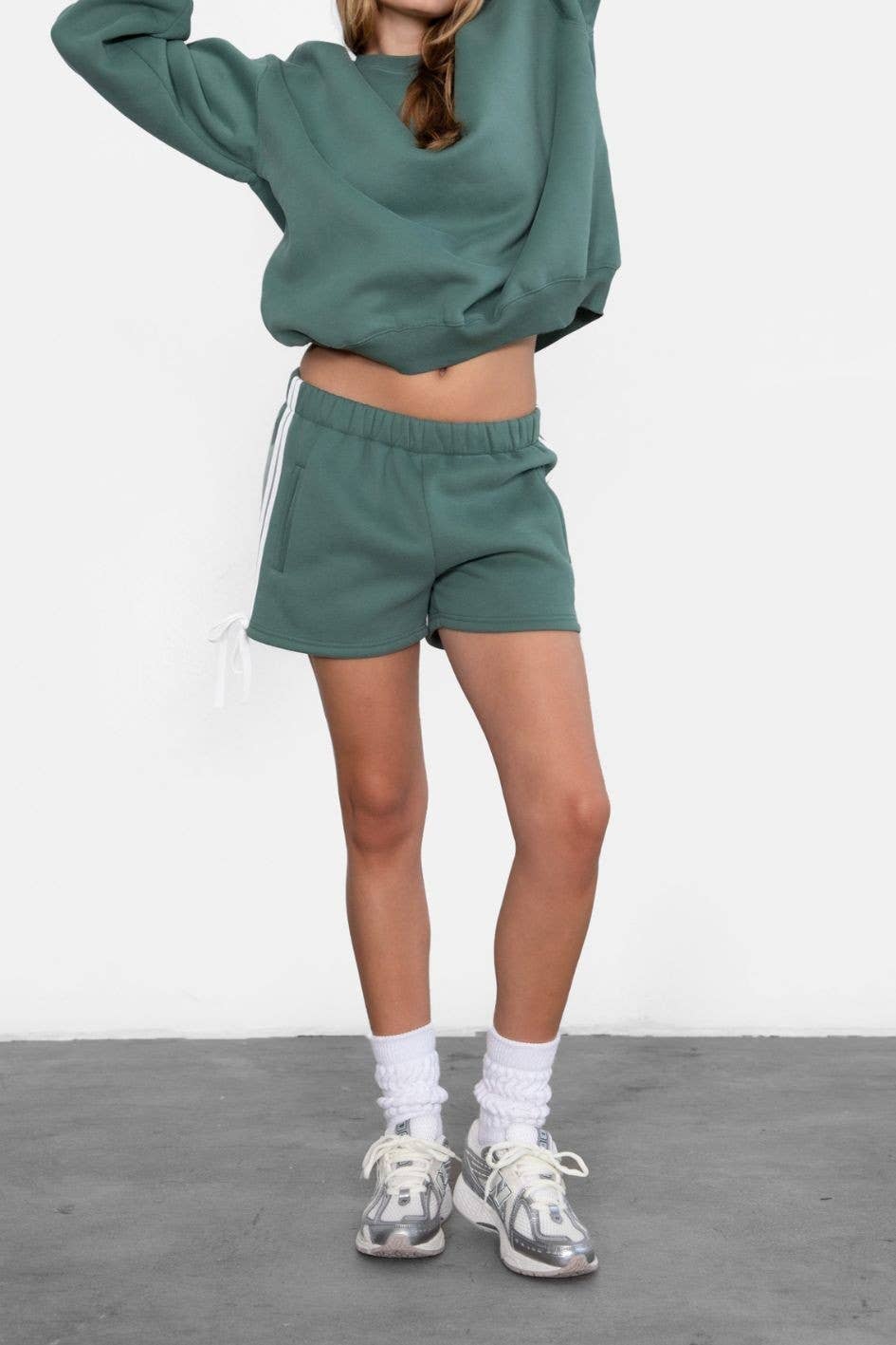 TICTOC - Wholesale Shorts - Women's - SUNNI Casual Mid Rise Plush Fleece Shorts21