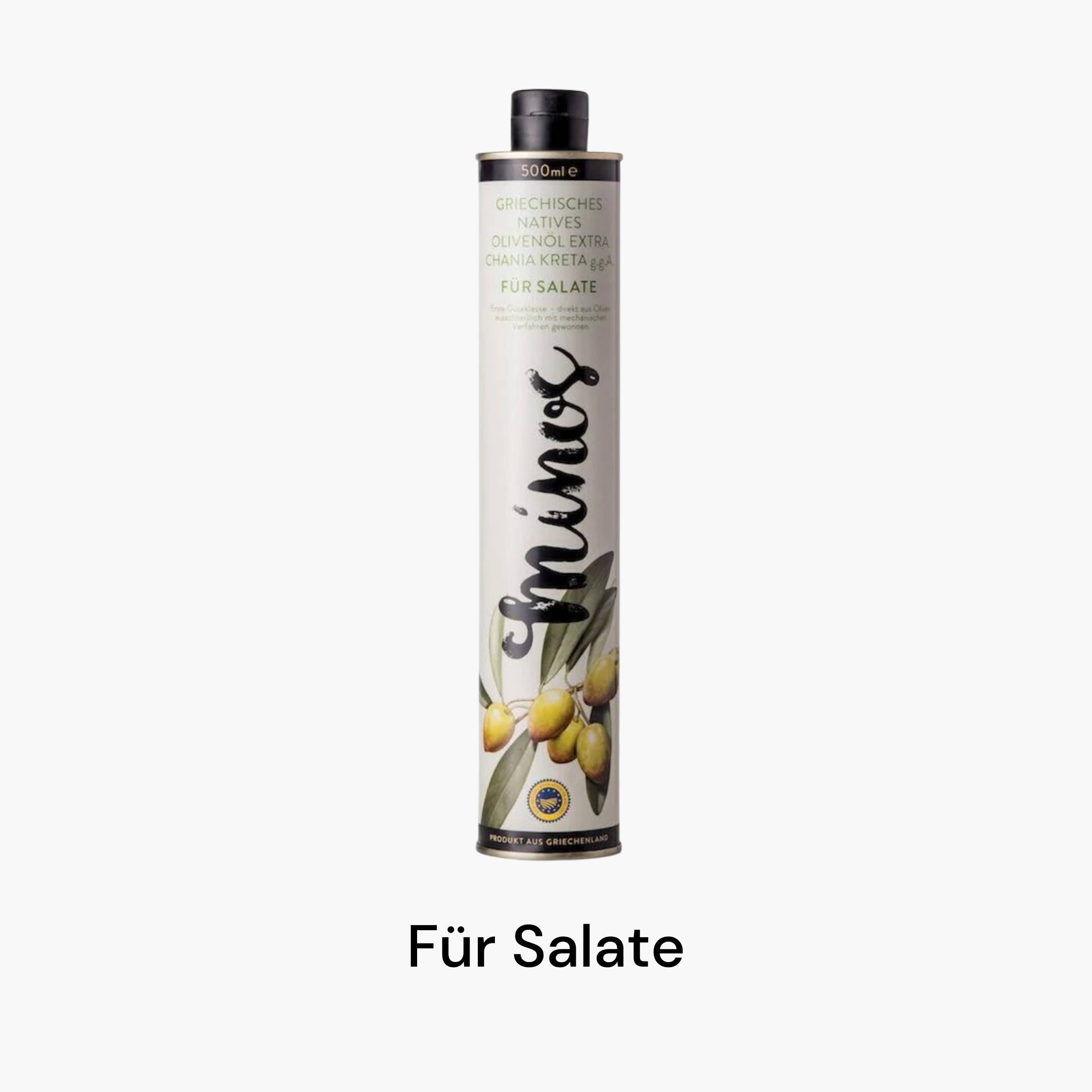 Minos – Großhandel Olivenöl – Minos natives Olivenöl extra für Salate 500ml Dose