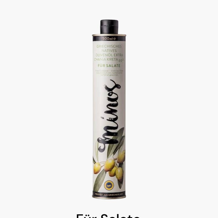 Minos extra virgin olive oil for salads 500ml can for wholesale by Minos