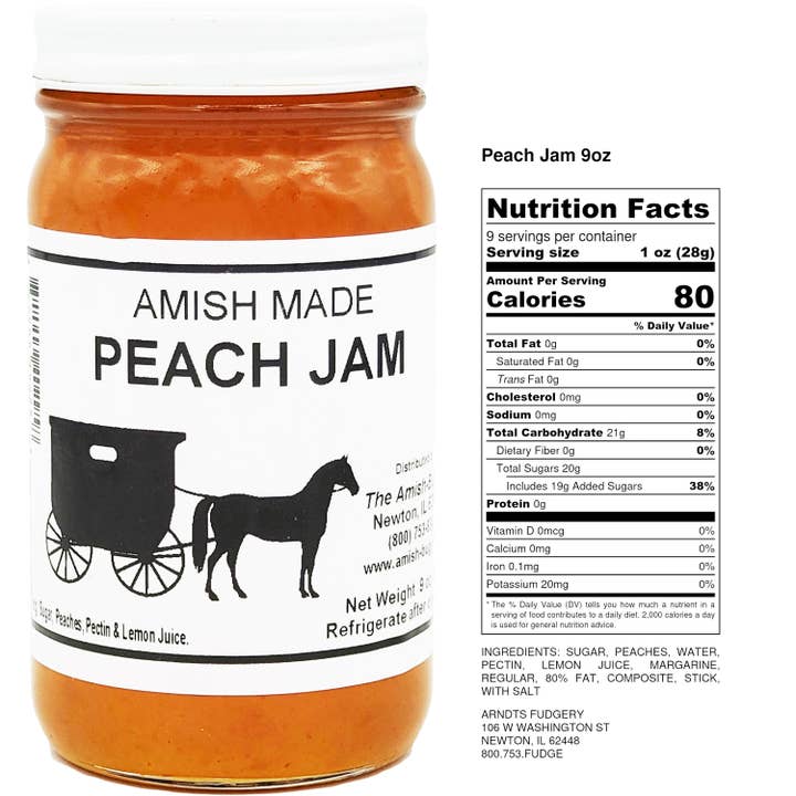Arndt's Fudgery LLC - Wholesale Jam/Jelly - Amish made Jam and Jellies - 8 oz.12
