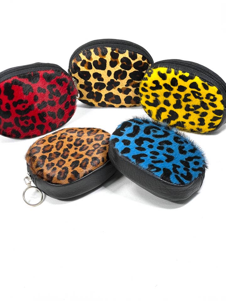 Portafogli animali, pelle bovina e pelliccia naturale - (Pak 5 Und per la vendita all'ingrosso da parte di Lupyta bags