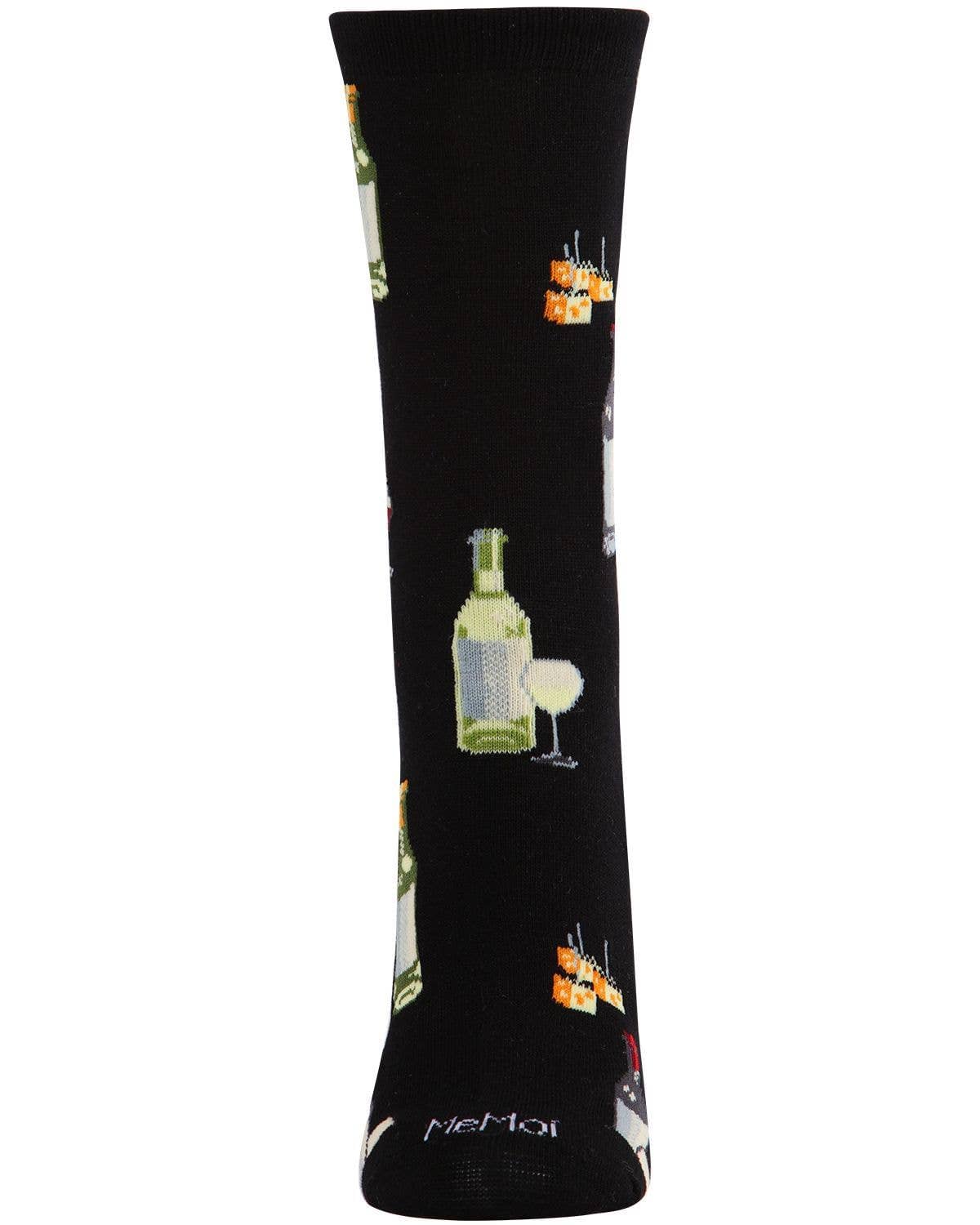 Infinity Classics International Inc. - Wholesale Socks - Women's - MeMoi Wine and Cheese Bamboo Blend Crew Socks2