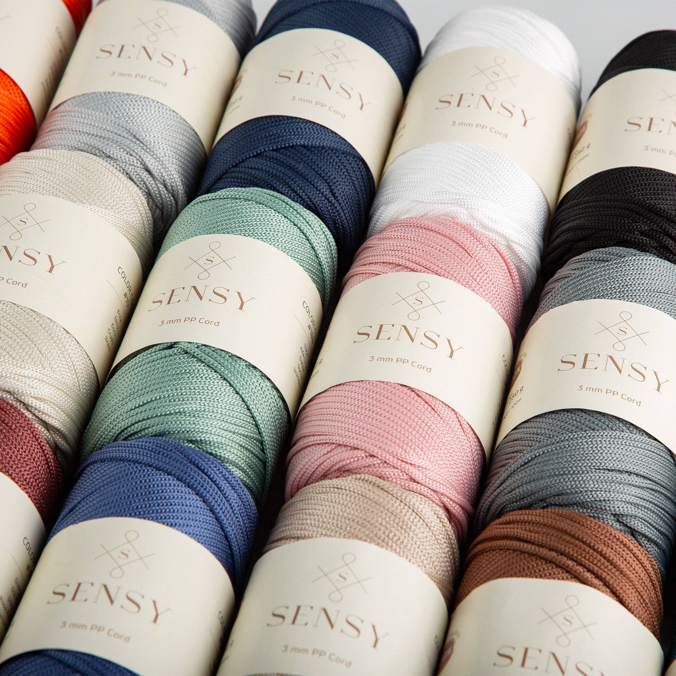 Sensy – Engroshandel Håndværk forsyninger – Sensy Premium 3 mm - 120 meter 100% polypropylen makramé snor19
