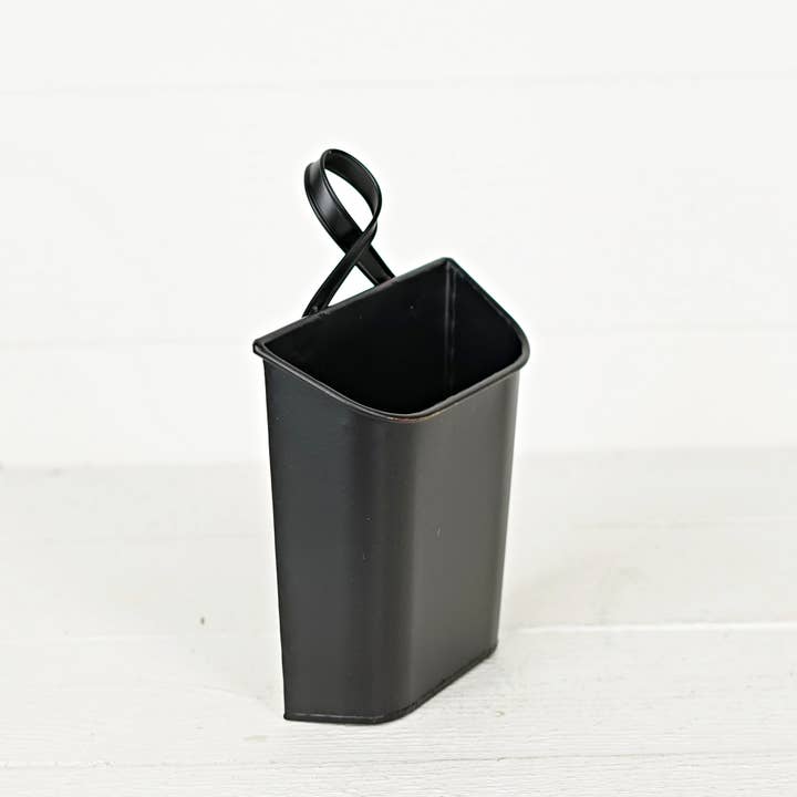 Holiday Depot Inc. - Wholesale Bucket/Pail - 570611- Metal Wall Bucket-Black-9Hx6.5Wx2.25T-0/361