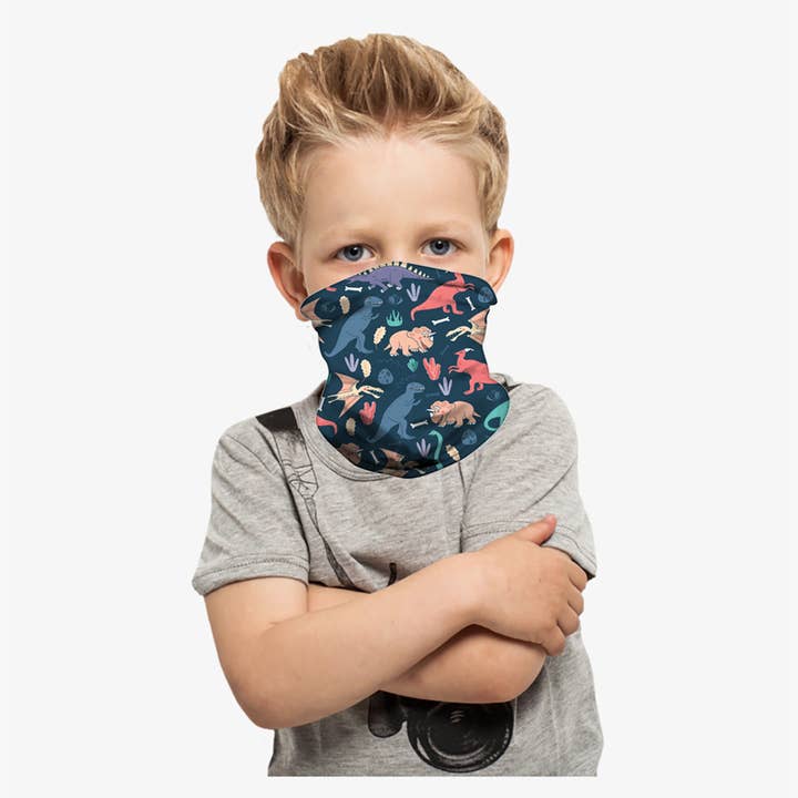 Maschera rinfrescante per il collo, passamontagna, per bambini (dinosauri) per la vendita all'ingrosso da parte di Real Sic