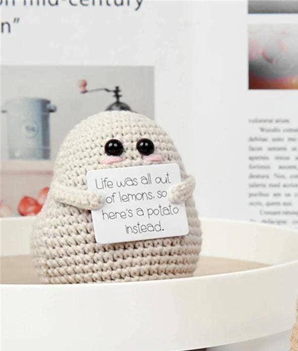 TOMOPOD LLC - Wholesale Stuffed/Plush Toy - Kids & Baby - Handmade Crochet Positive Potato, Cute Amigurumi Potato1