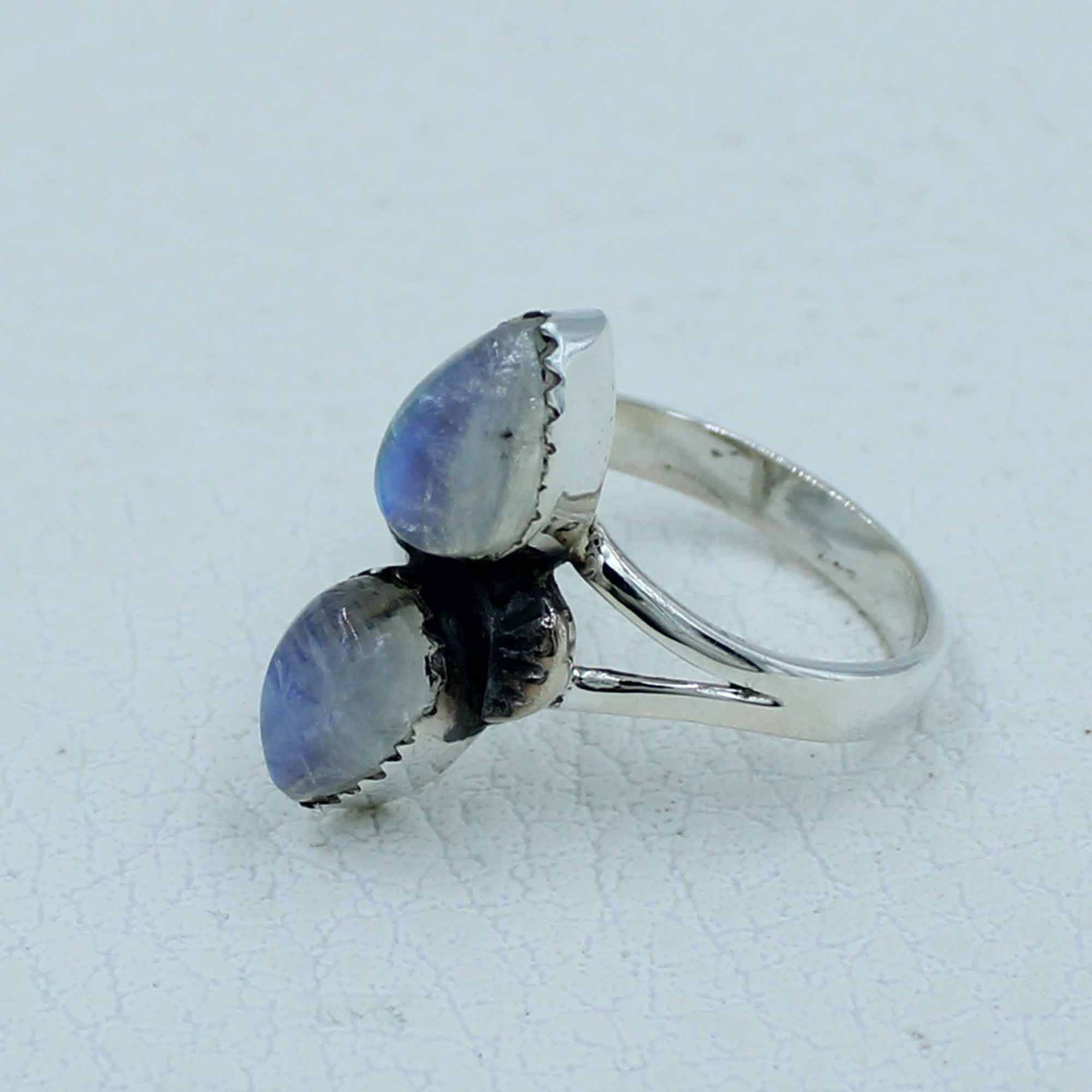 Silvex Jewelry – Engroshandel Statementring – Smuk Rainbow Moonstone Cabochon Ring3