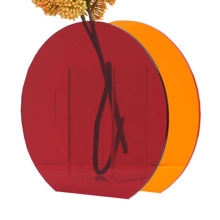 Vaso di fiori in metacrilato (Rosso / Arancione) per la vendita all'ingrosso da parte di Really Nice Things