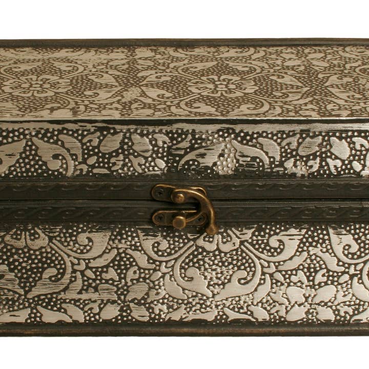 WALD IMPORTS - Wholesale Wine Tote - Metal & Wood Wine Box