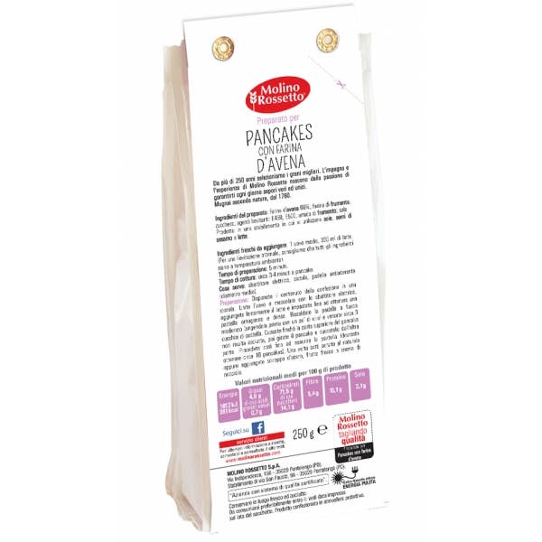 Molino Rossetto - Wholesale Pancake Mix - PREPARATION FOR PANCAKES WITH OATMEAL - 250 G -1