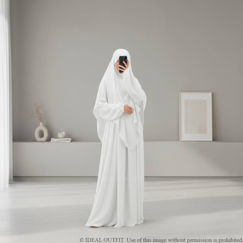 IDEAL OUTFIT - Wholesale Kaftan - Dames - 2-delige khimar en abaya set in jazzstijl ref:e2326+2501jazz57
