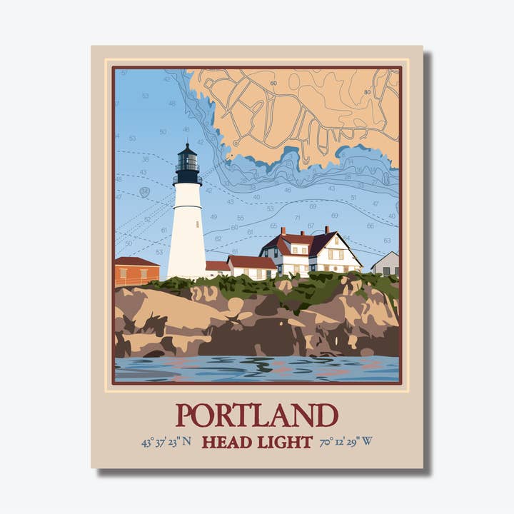 Portland Head Light Print for wholesale by Abby Clark Creative