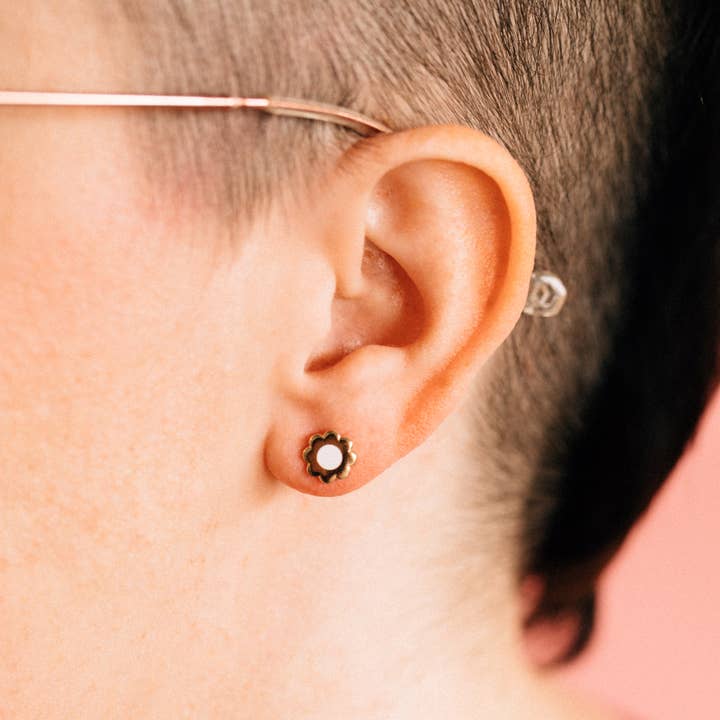 Flower Earrings for wholesale by Tiny Deer Studio