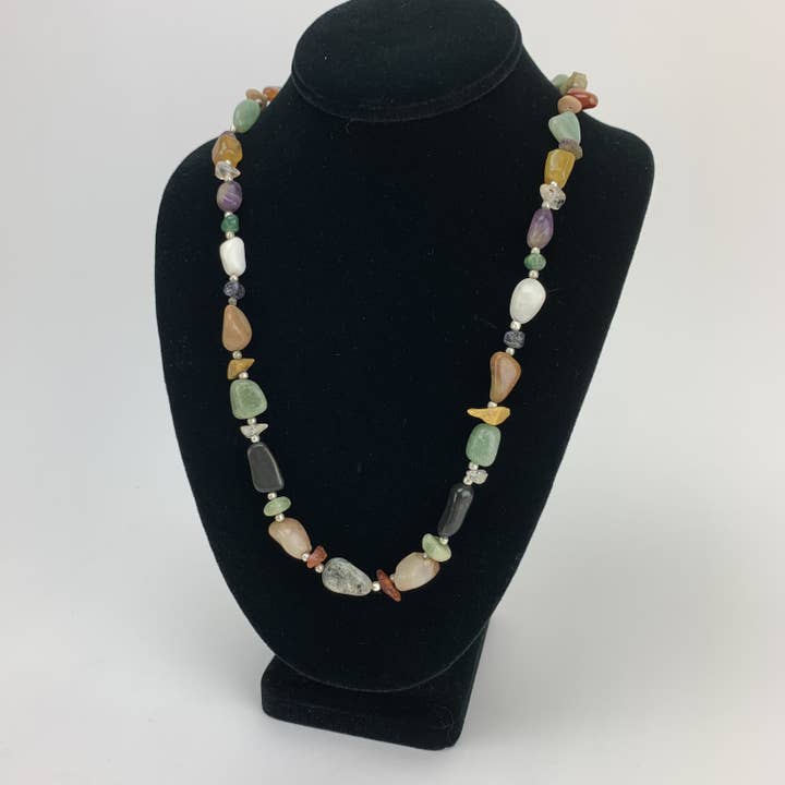 Pelham Grayson Rose - Wholesale Beaded/Pearl Necklace - Beggar Bead Necklace | Assorted Agate Beads | India