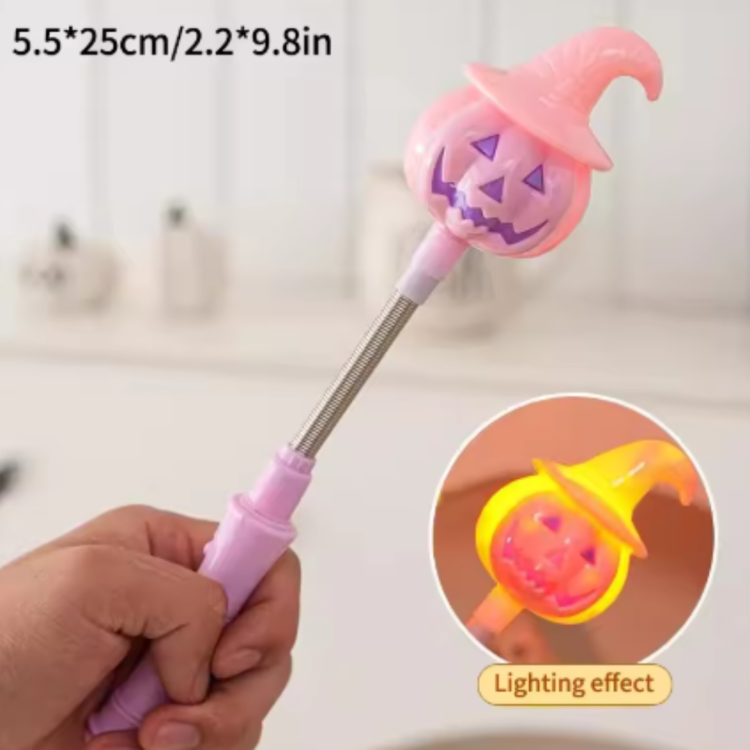 Toyarina - Wholesale Light-Up Toy - Kids & Baby - Glowing Pumpkin Hand Shaker – Halloween Party Decor2