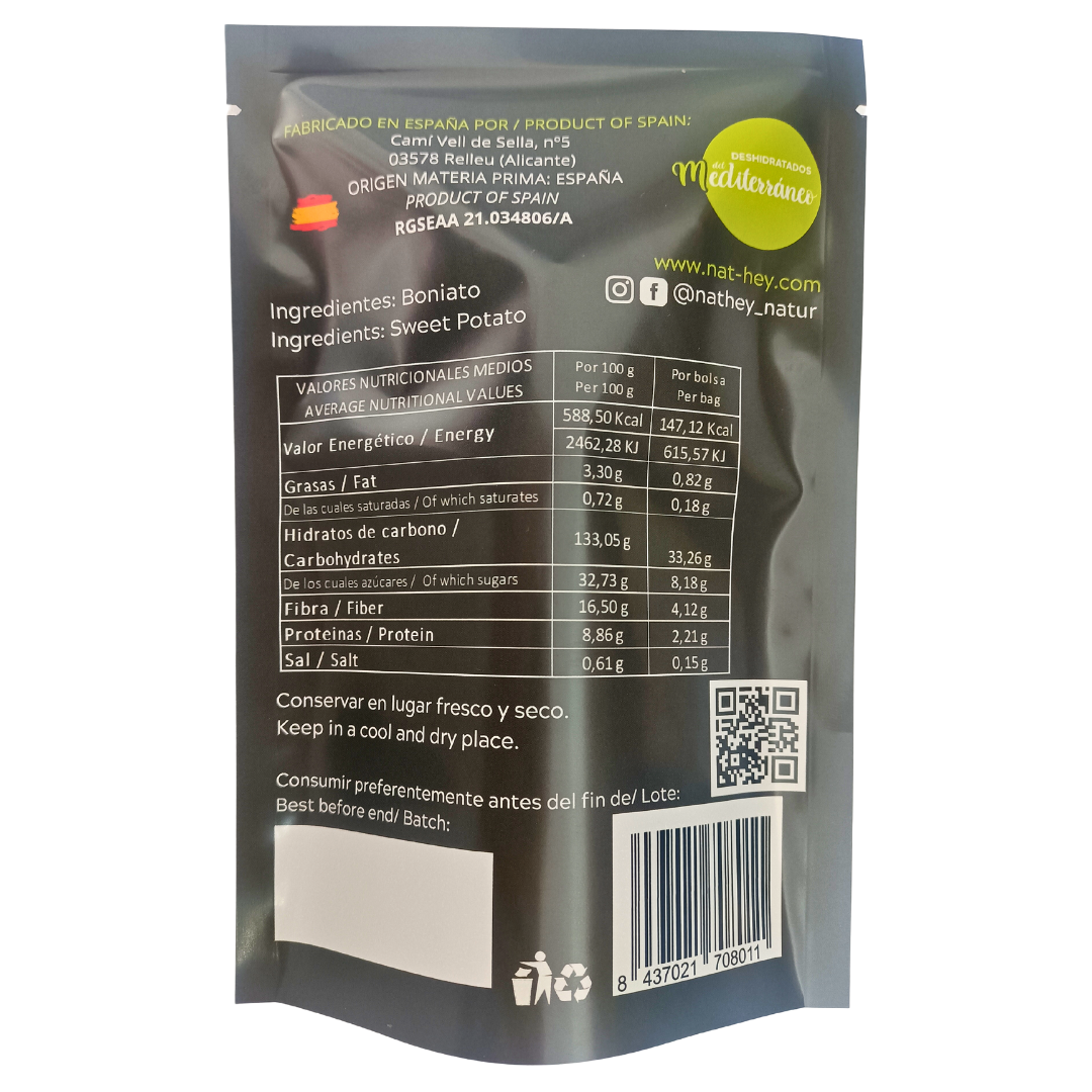 N A T H E Y - Deshidratados del Mediterráneo S.L. - Wholesale Dried/Dehydrated Fruit - Dehydrated Sweet Potato NaThey1