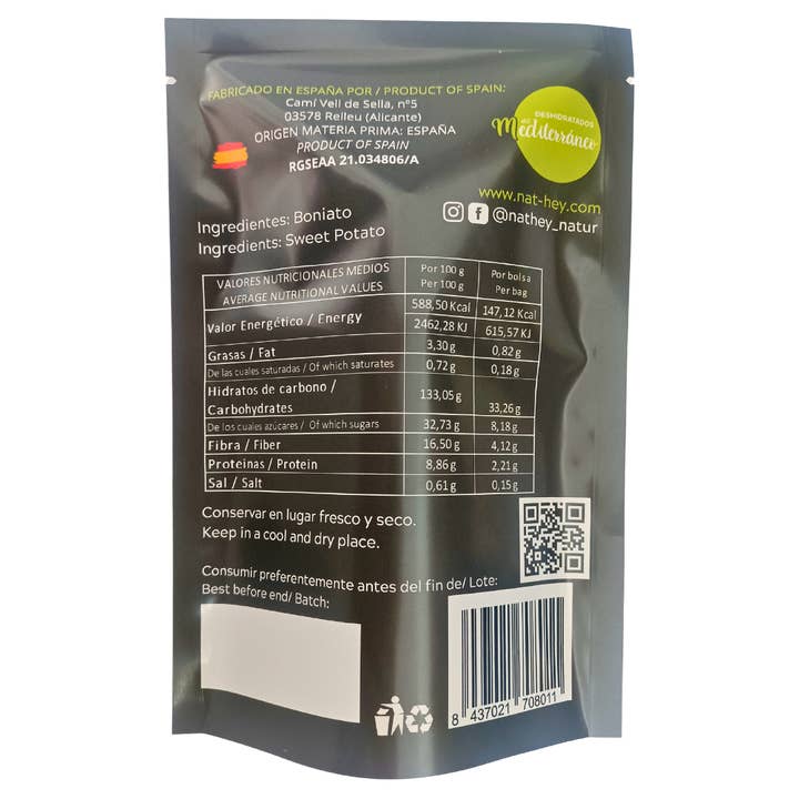 N A T H E Y - Deshidratados del Mediterráneo S.L. - Wholesale Dried/Dehydrated Fruit - Dehydrated Sweet Potato NaThey1