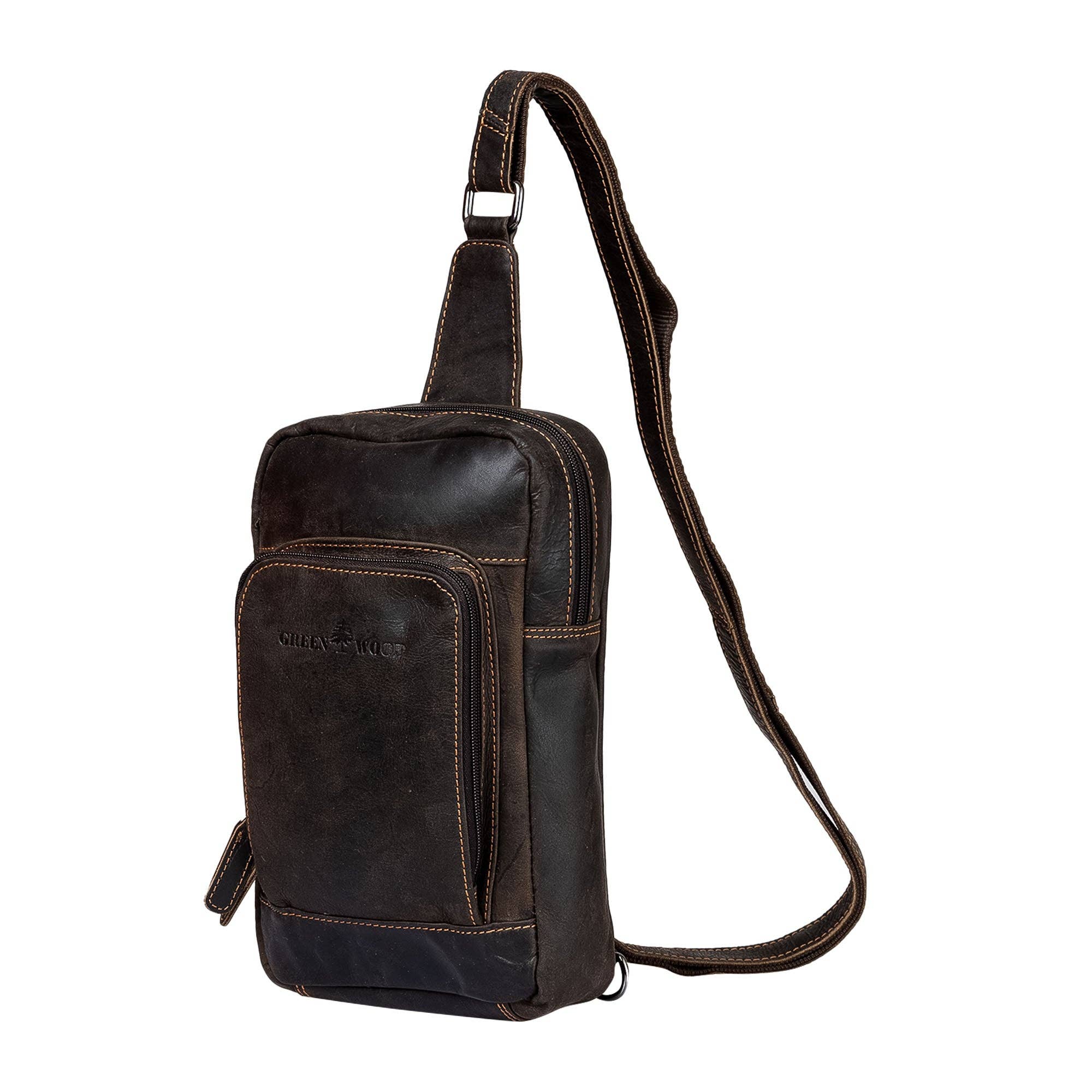 Greenwood Leather - Wholesale Crossbody Bag - Unisex - Leather Crossbody Bag Hamilton GW680610