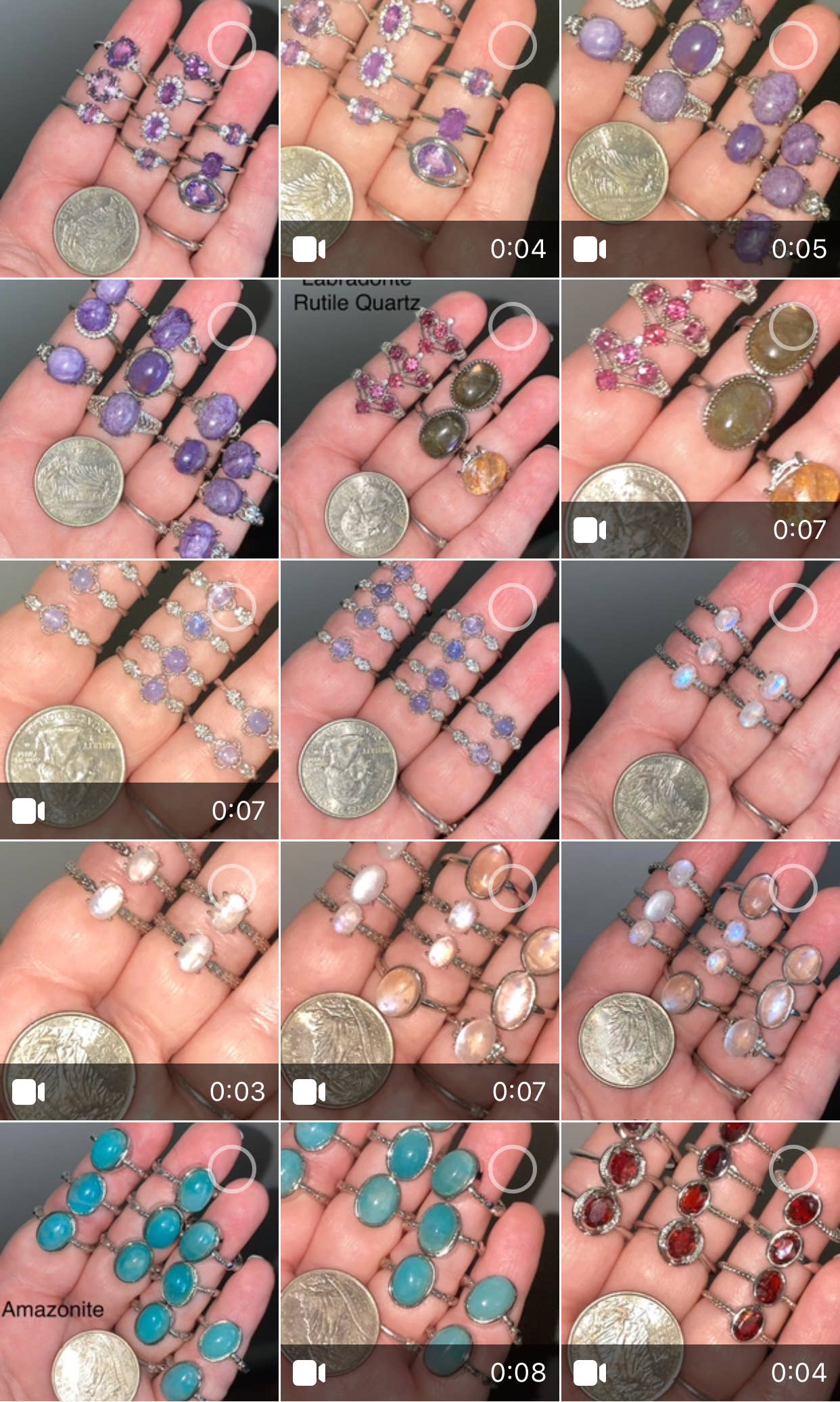 Moon River Designs - Wholesale Jewelry Set - Silver Plated Adjustable Rings Assorted Rings Bulk Lot11