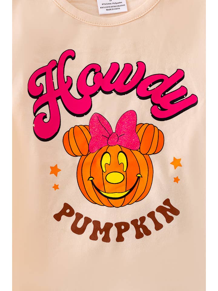 Kids Charm Online - Wholesale Top & Pant Set - Kids - 🍁 "HOWDY PUMPKIN" PRINTED TOP & BELL BOTTOMS. OFG41512 AMY