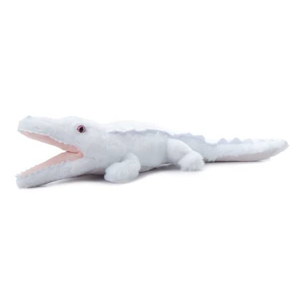 22" (56cm) White Gator & Pink Eyes for wholesale by The Petting Zoo