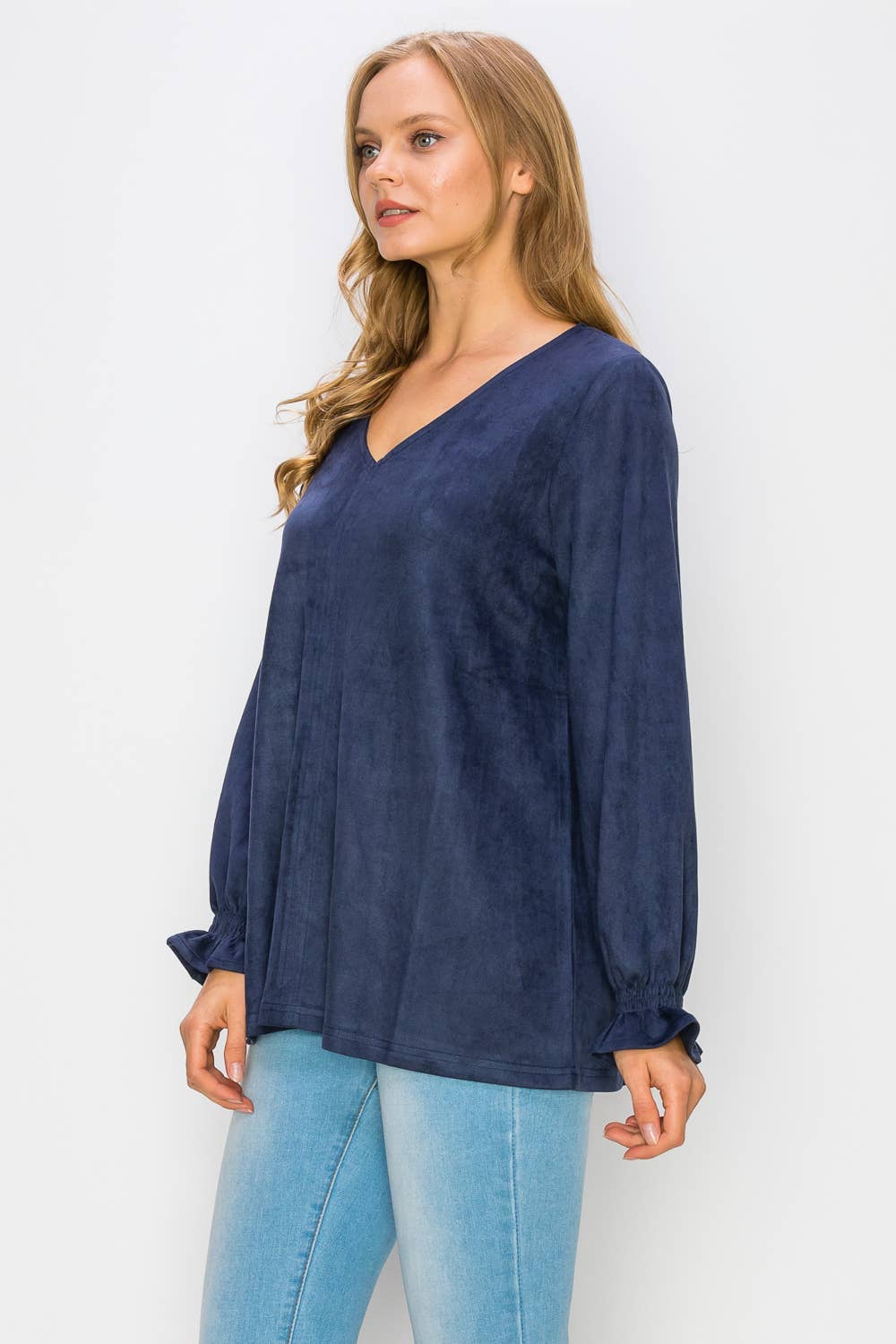Joh Apparel - Wholesale Blouse - Women's - Abigail Stretch Suede Top30