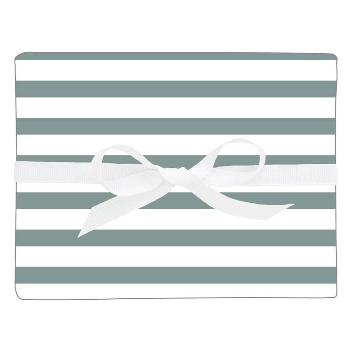 Rouleau de papier cadeau, rayure vert foncé pour la vente par Sugar Paper