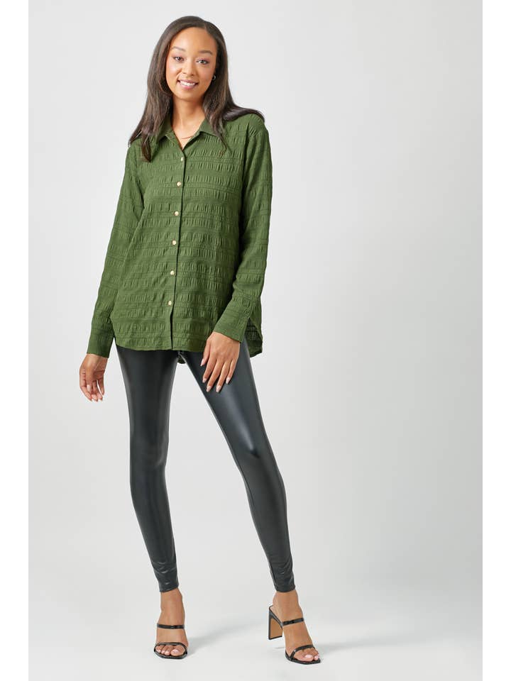Mystree - Wholesale Button Down Shirt - Women's - 60209 Textured Button Down Shirt26