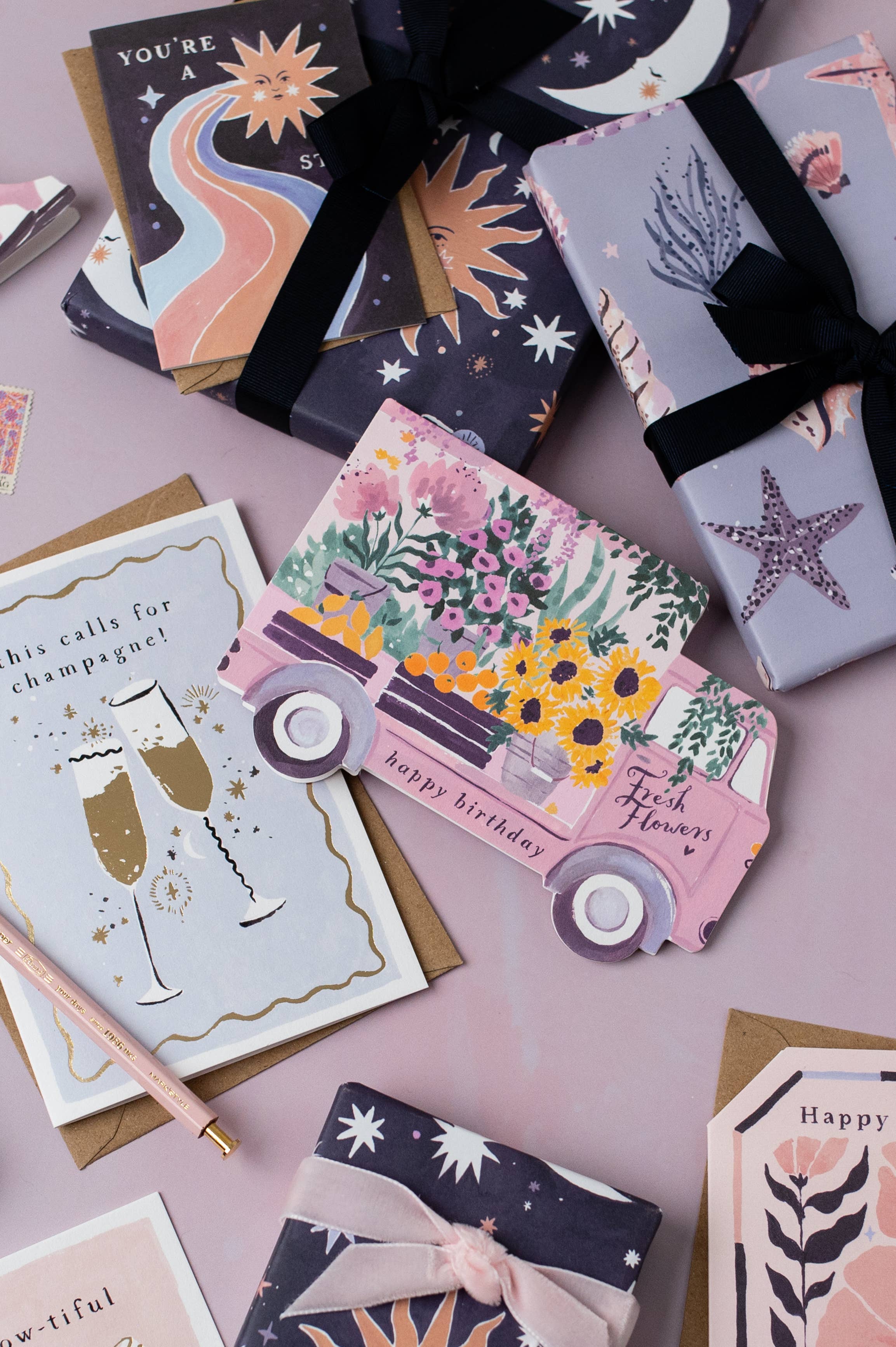 Sister Paper Co. - Wholesale Birthday Card - Flower Truck Birthday Card | Female Birthday Card | Floral6