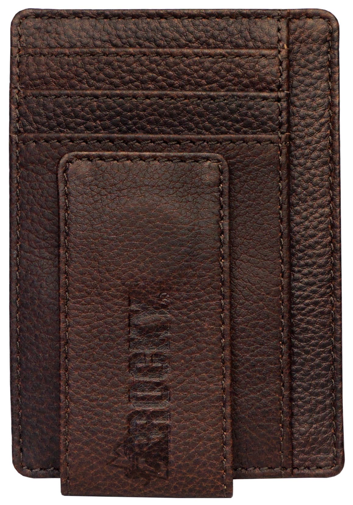 Rocky and Durango - Vente Portefeuille – homme - Portefeuille à clip magnétique en cuir Pebble1