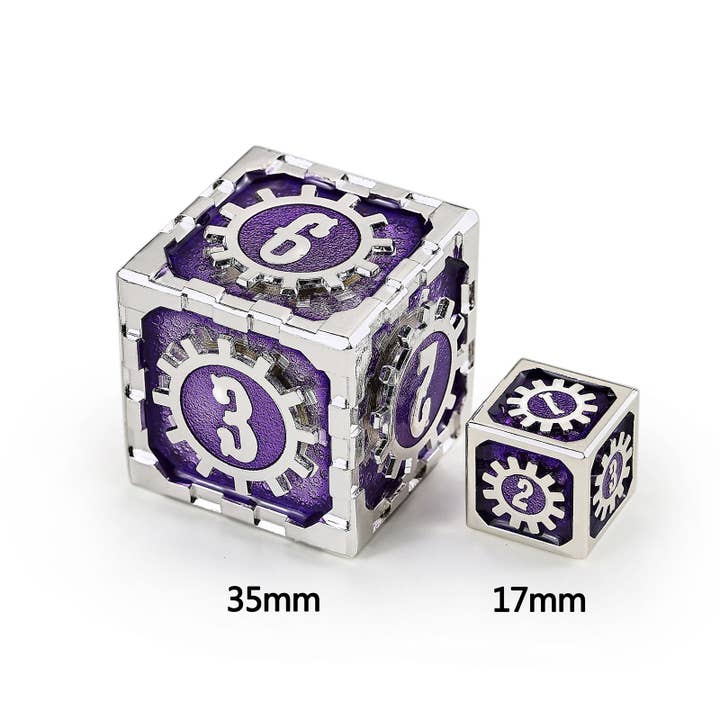 Hymgho Premium Dice - Vente Dé - Cogcraft Fidget D de taille mythique - Chrononaute - Violet & Argent1