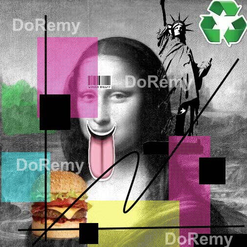 Mona Lisa on vacation ORIGINAL painting for wholesale by doremy