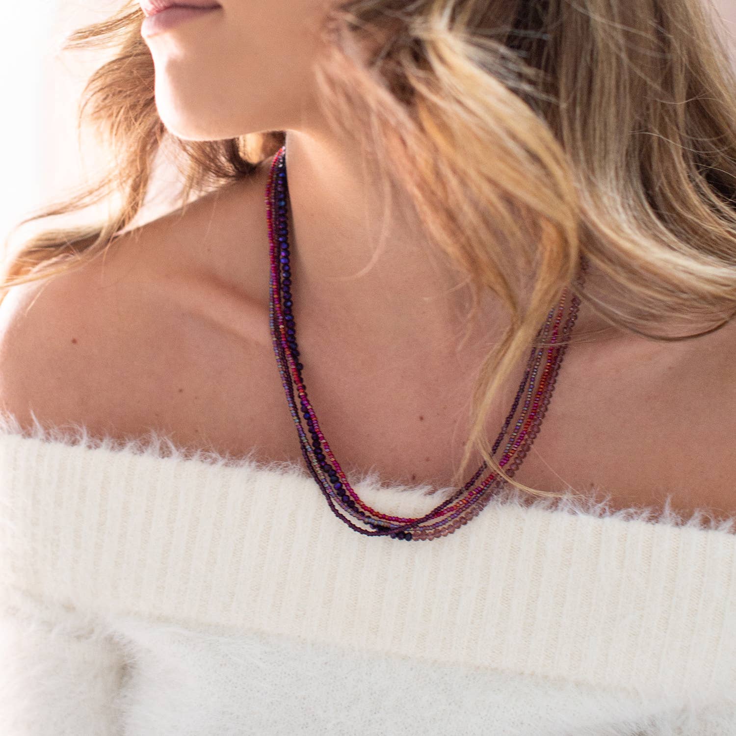 Lucia's Imports - Wholesale Beaded Bracelet - Crystal Wrap Bracelet/Necklace8