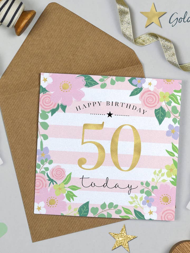 Milestone 50th Birthday for wholesale by Michelle Fiedler Design