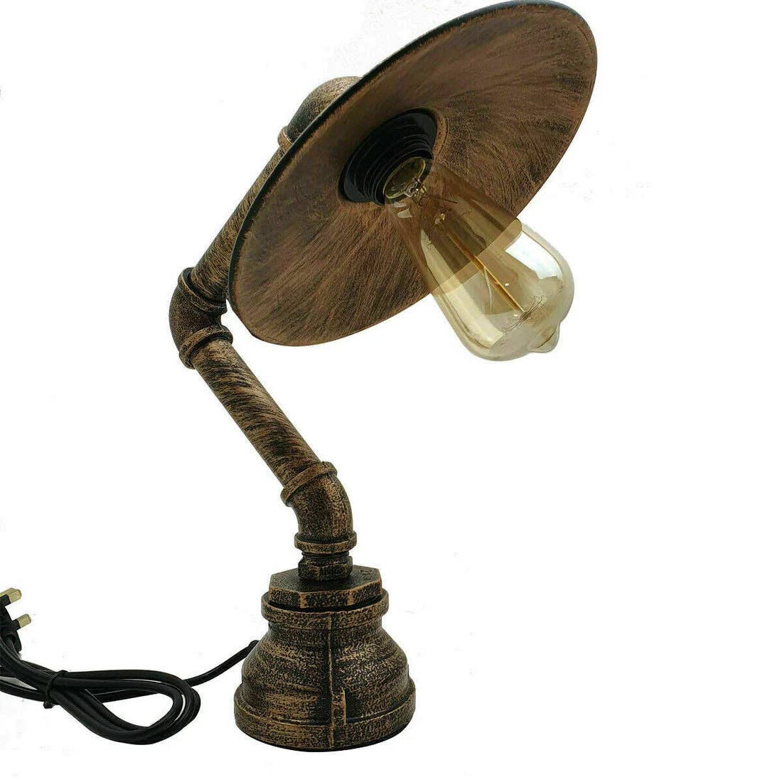 Ledsone – wholesale Accent/desk lamp – Vintage Industrial Desk Lamp Steel Pipe E27 Table Lamp ~53040