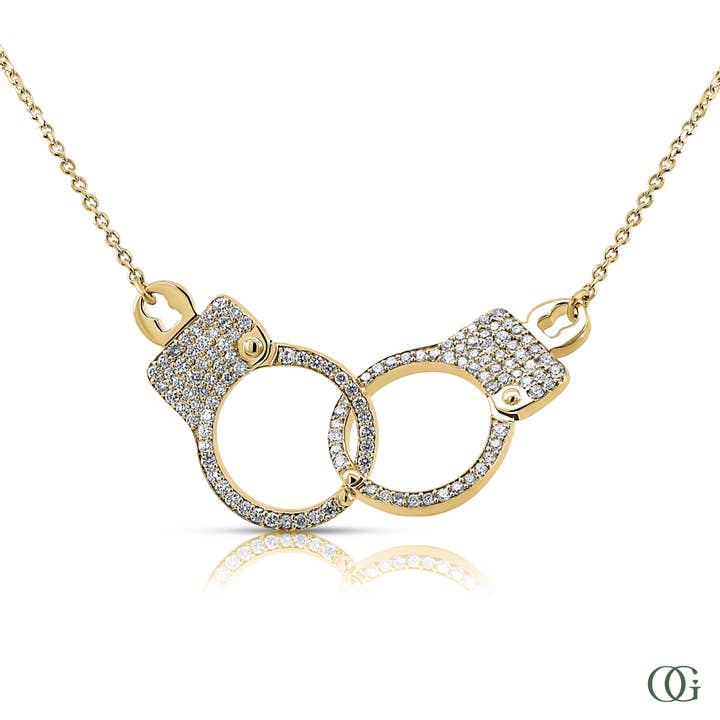 Dainty Handcuffs Pendant (0.40 CTW) for wholesale by Orchid Gems Fine Jewelry