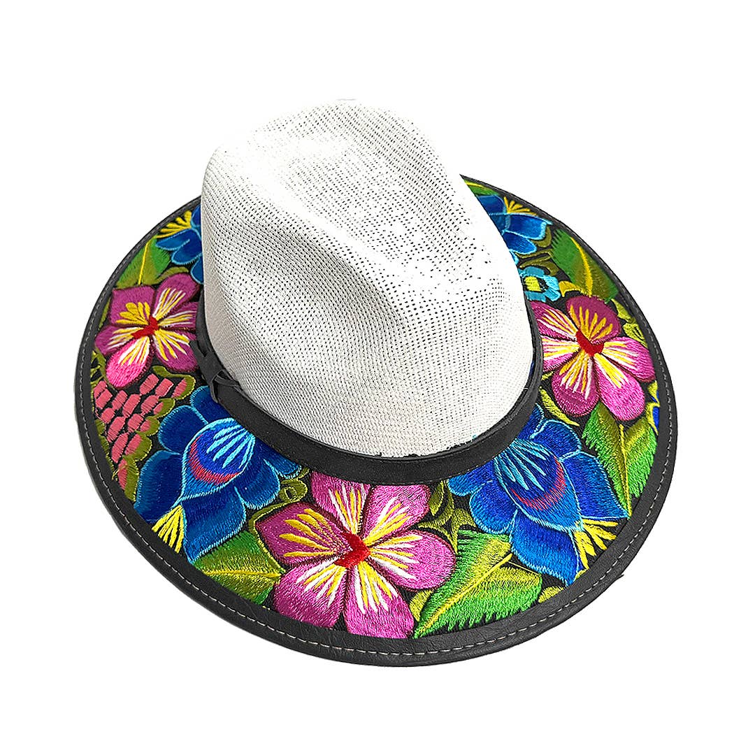Pichincha - Wholesale Straw Hat - Women's - Floral Embroidered Straw Sun Hat8