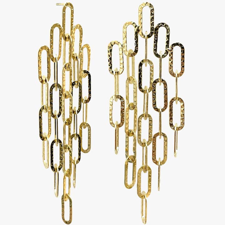 HELLES - Wholesale Dangle Earrings - ODYSSEE HAMMERED LOOPS XL0