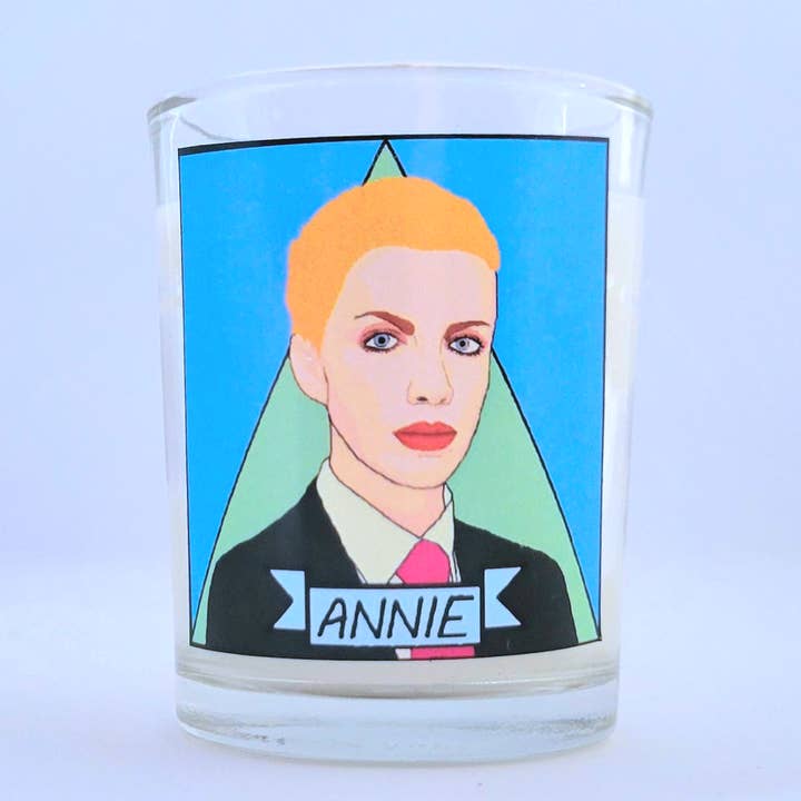 Flaming Idols - Wholesale Votive Candle - Annie Lennox Glass Votive Candle