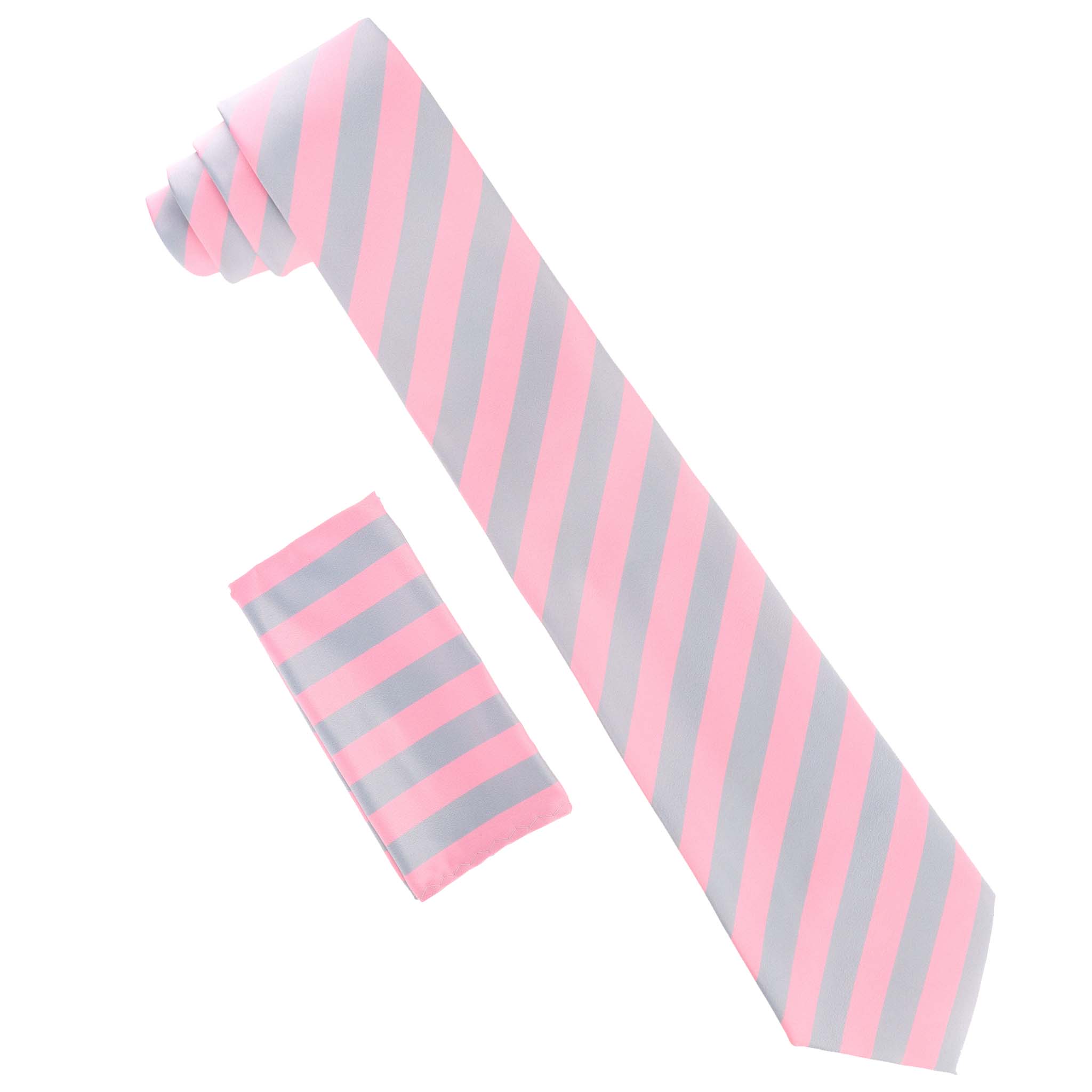 Dubal Brothers - Wholesale Necktie - Men's - Vittorio Farina Striped Necktie & Pocket Square by Classy Cufflinks6