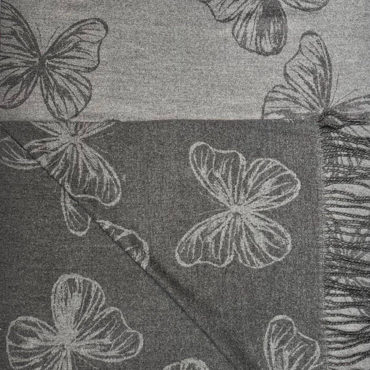 Lili Scarves (US Duty Free) – wholesale Halsduk - Dam – Fjäril Kasmirblandning Vinterscarf6