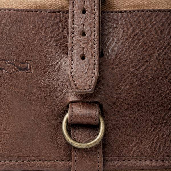 Mission Mercantile Leather Goods - Wholesale Toiletry Bag - Men's - Campaign Waxed Canvas Roll-Up Toiletry Shave Kit5