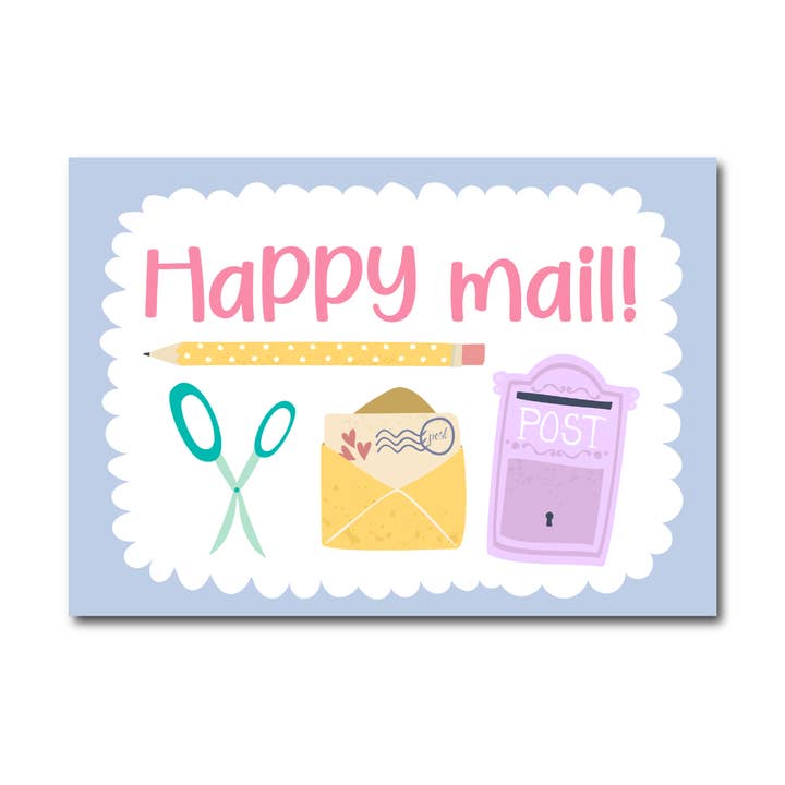 Ansichtkaart Blije post voor wholesale door Only Happy Things Stationery