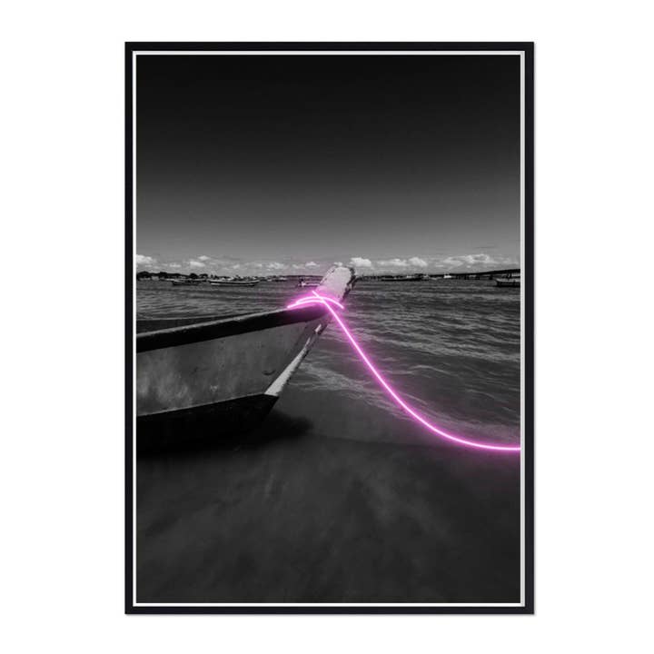 Quadro Neon-Batterieboot in Schwarz und Weiß für den Großhandel von Woooow Arte